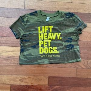Lift Heavy Pet Dogs Crop T